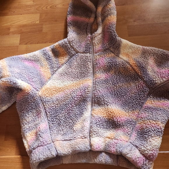Wild Fable Plush Sherpa Hoodie Jacket - Lavender Multi - Picture 2 of 3